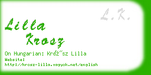 lilla krosz business card